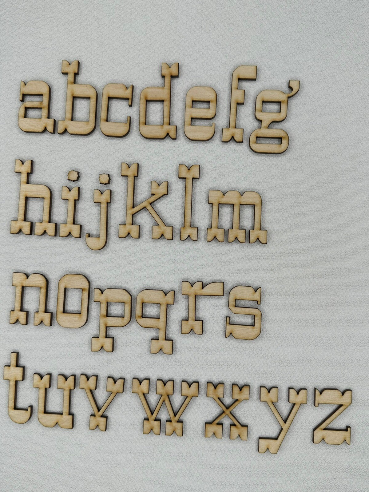 Laser Cut Unfinished Wood Letters or Numbers Western Font Craft Cutout
