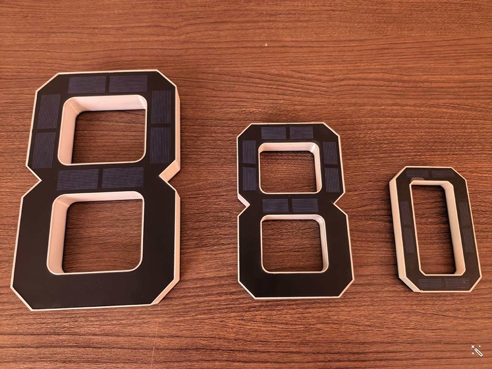 Solar LED House Number Sign Outdoor Waterproof Lighted Address Number 4.7inch