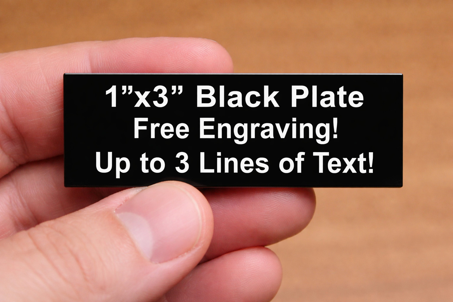 Any Size Any Color Your Wording Here Custom Engraved Self-Sticking Plate Plaque