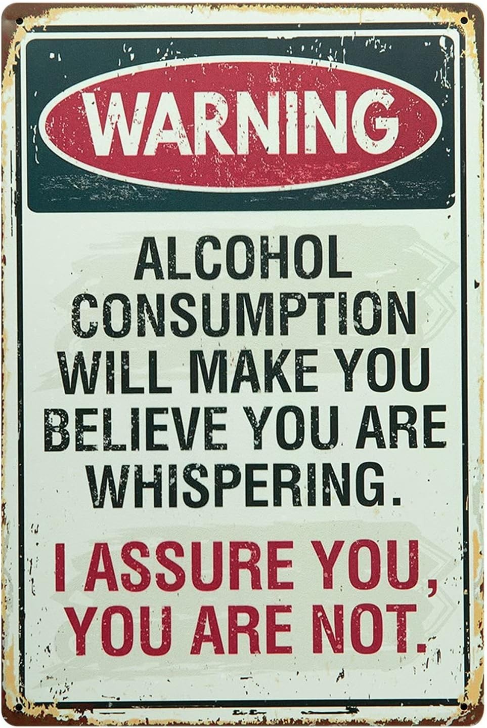 Warning Metal Tin Sign 8×12 Vintage Coffee Bar Wall Decor Funny Cafe Gift