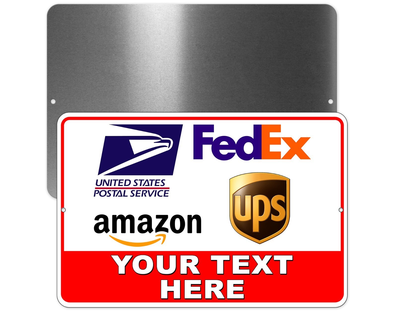 CUSTOM “YOUR TEXT HERE” PACKAGE DELIVERY SIGN DELIVERY INSTRUCTIONS Personalized