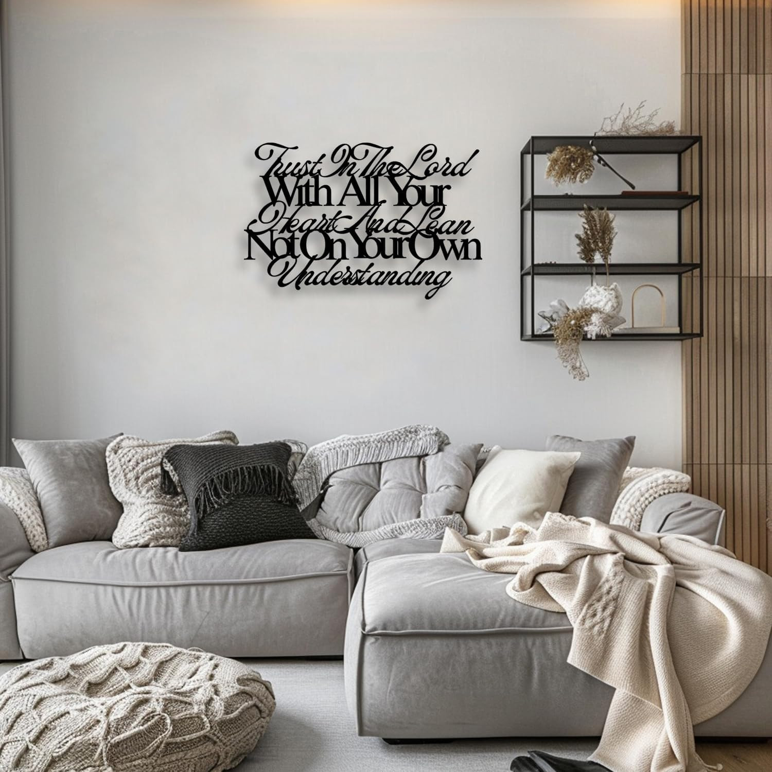 Proverbs 3:5-6 Trust In The Lord With All Your Heart Metal Wall Decor – House De