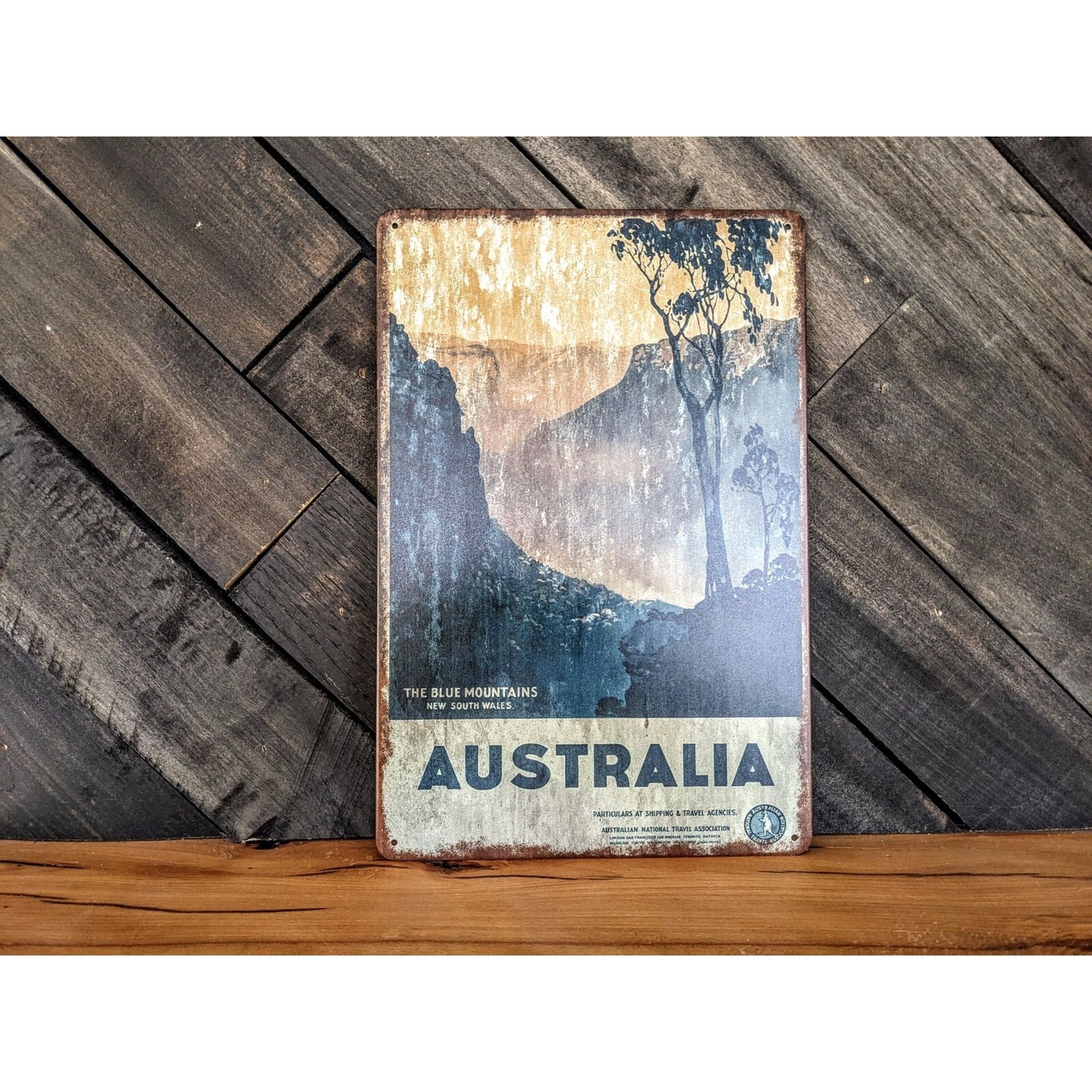 Australia Sign – Blue Mountains New South Wales Travel Sign – 12in X 8in