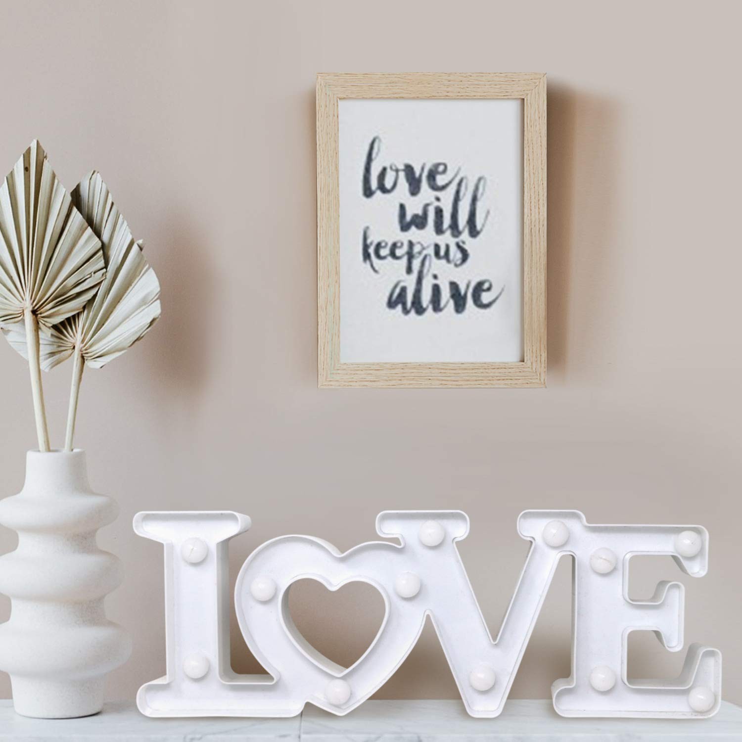 Love Sign with Lights – Valentines Day Decoration – Love Marquee Letters – Ro…