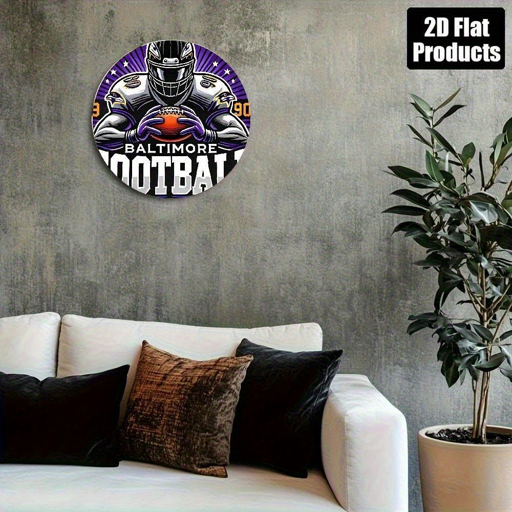 Vintage Round Aluminum Metal Tin Sign Wall Art Decor for Home 8×8