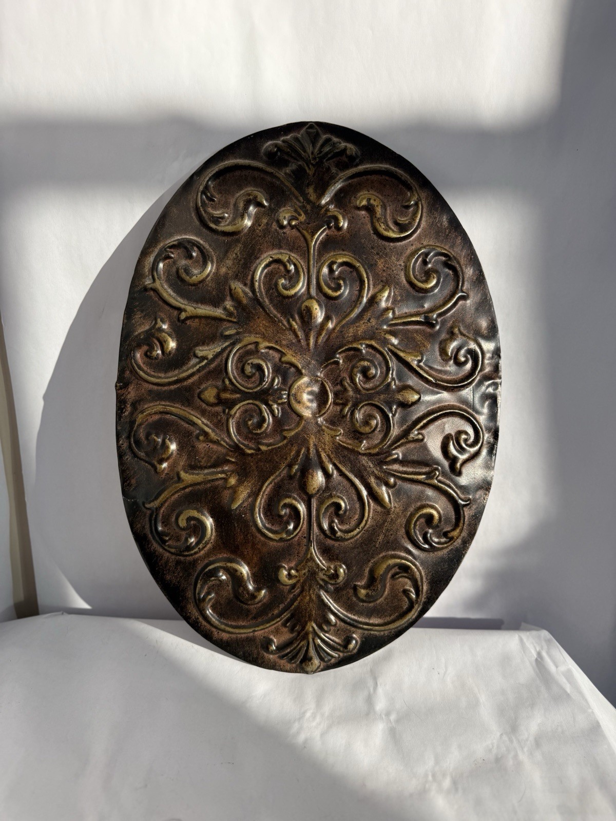 Boho Farmhouse Small Oval Wall Medallion 12 x 17