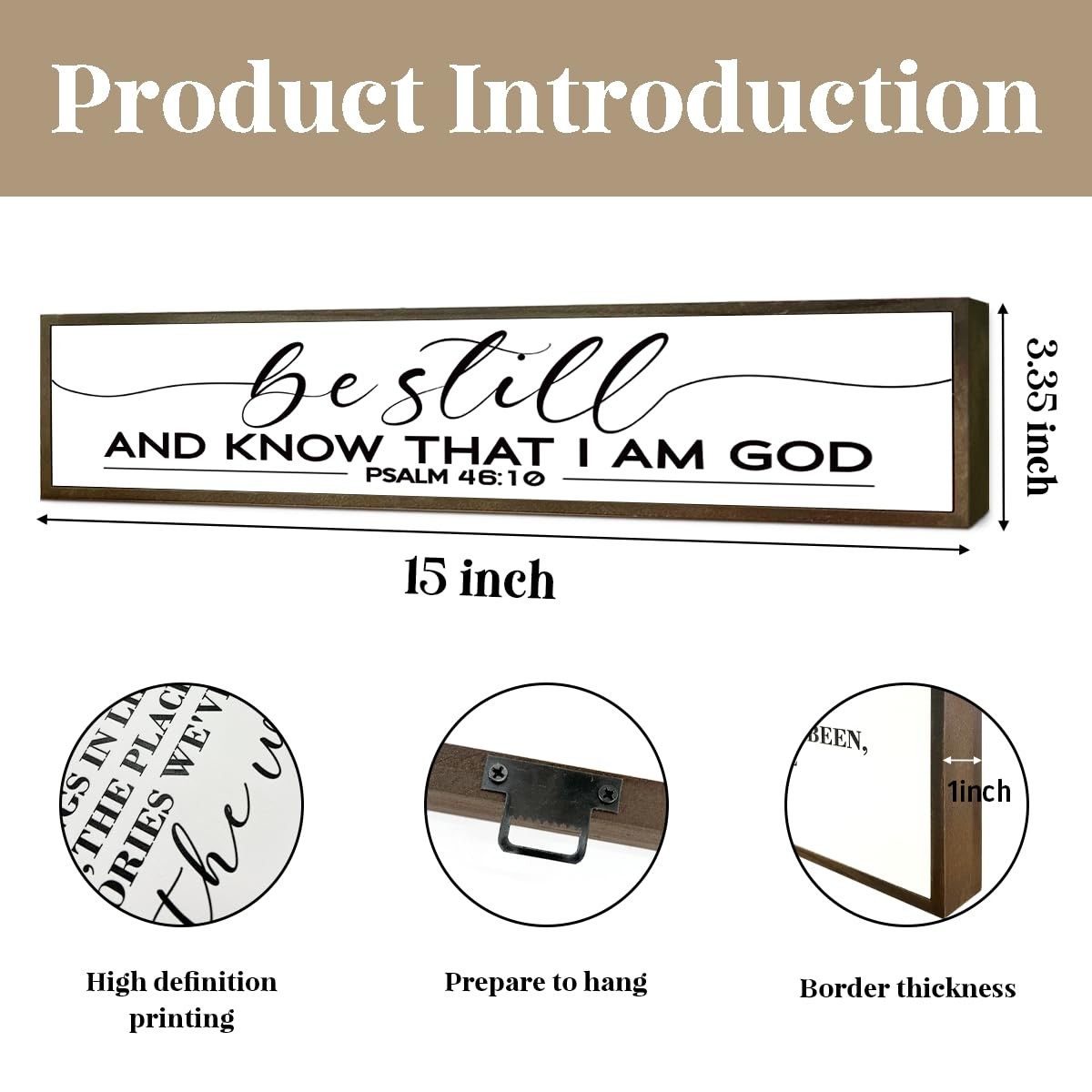 Rustic Wooden Christian Sign, Be Still and Know That I Am God’ Wooden Sign – …