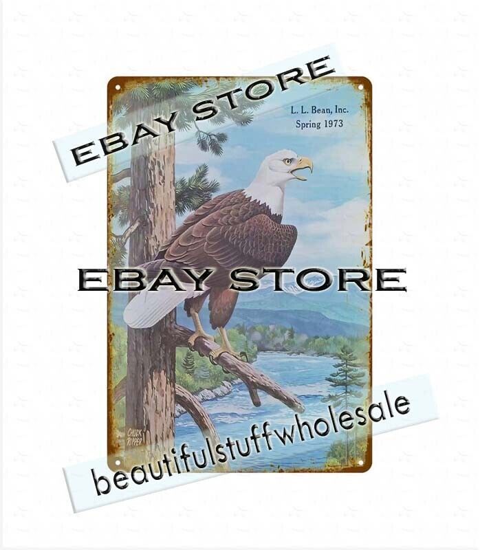 1973 outdoor gear ealge wild life animal outdoor sportsman tin sign