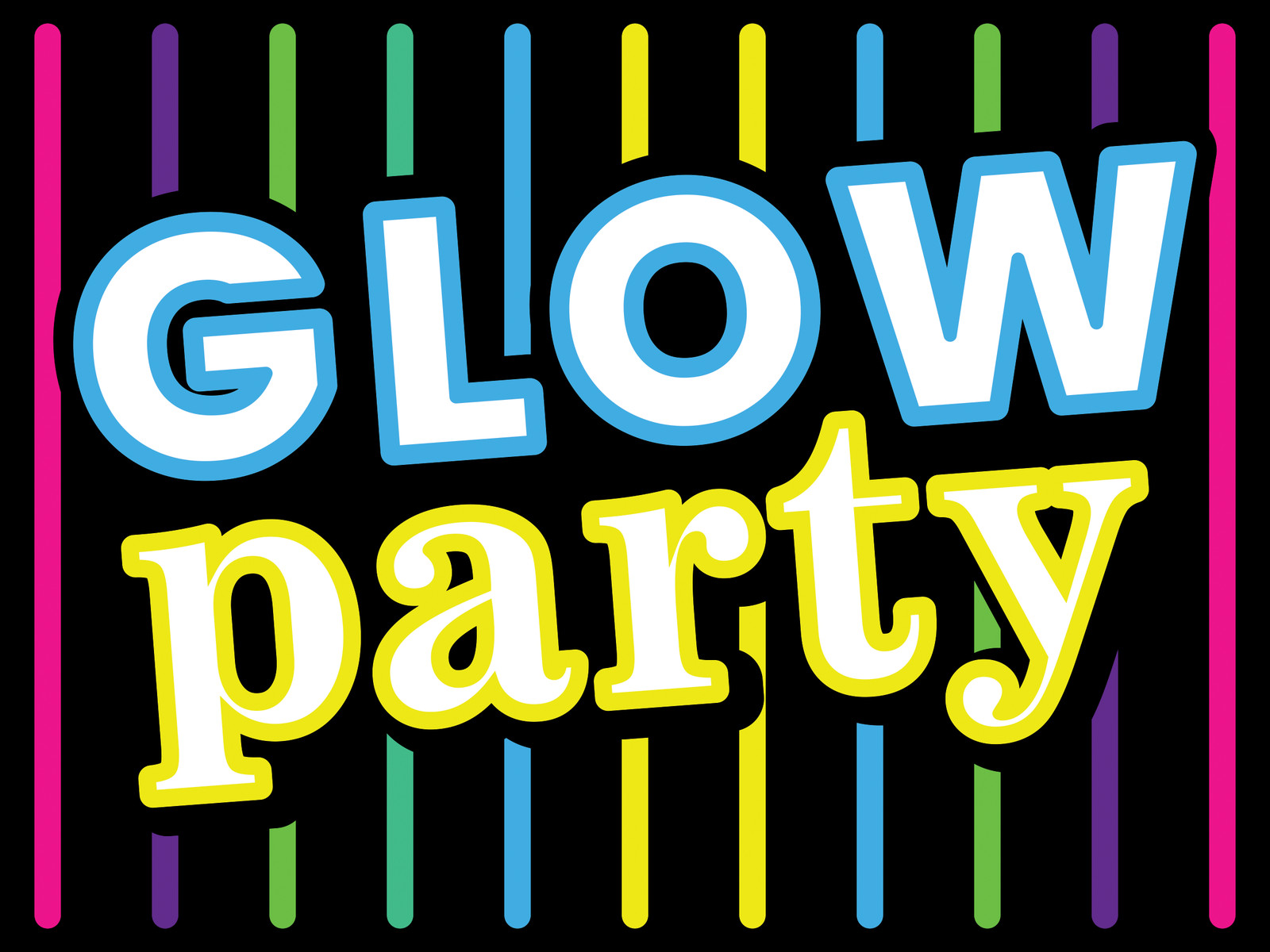 Signs ByLITA Glow Party Table Sign with Acrylic Stand (6×8“)