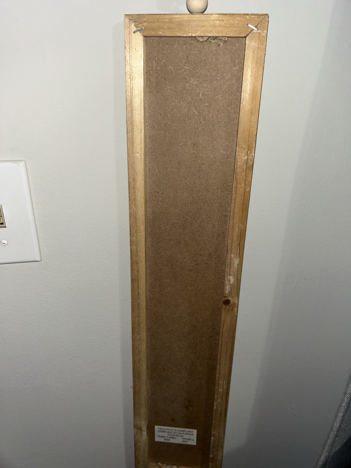 Vertical Hanging Wood Welcome Sign, Farmhouse Brown/White Door Mount Rectangle
