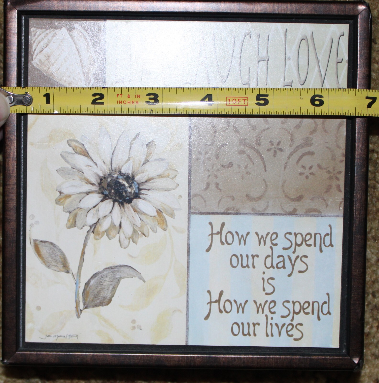 Live Laugh Love how we spend our days is how we spend our lives wall sign