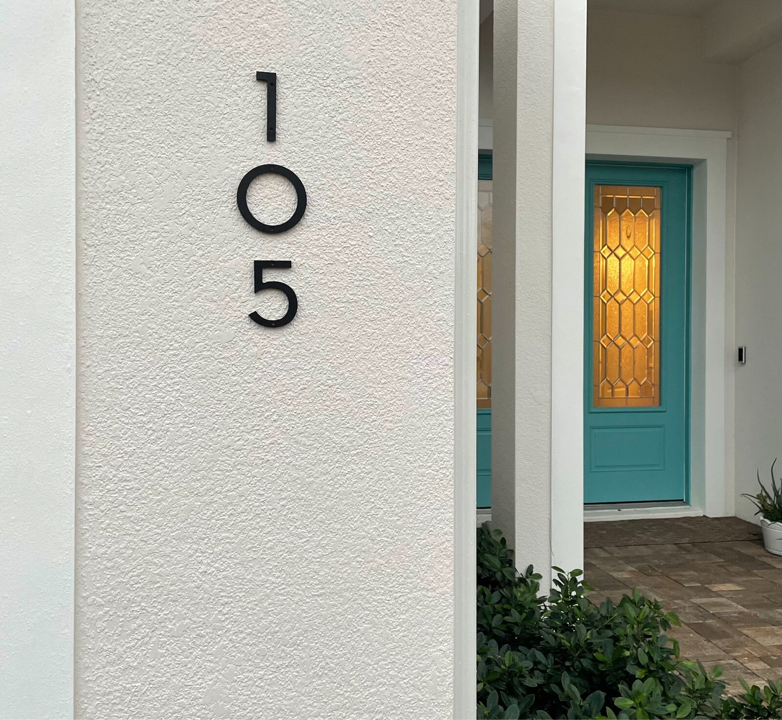 5 inch Contemporary House Numbers or Letters; color choices