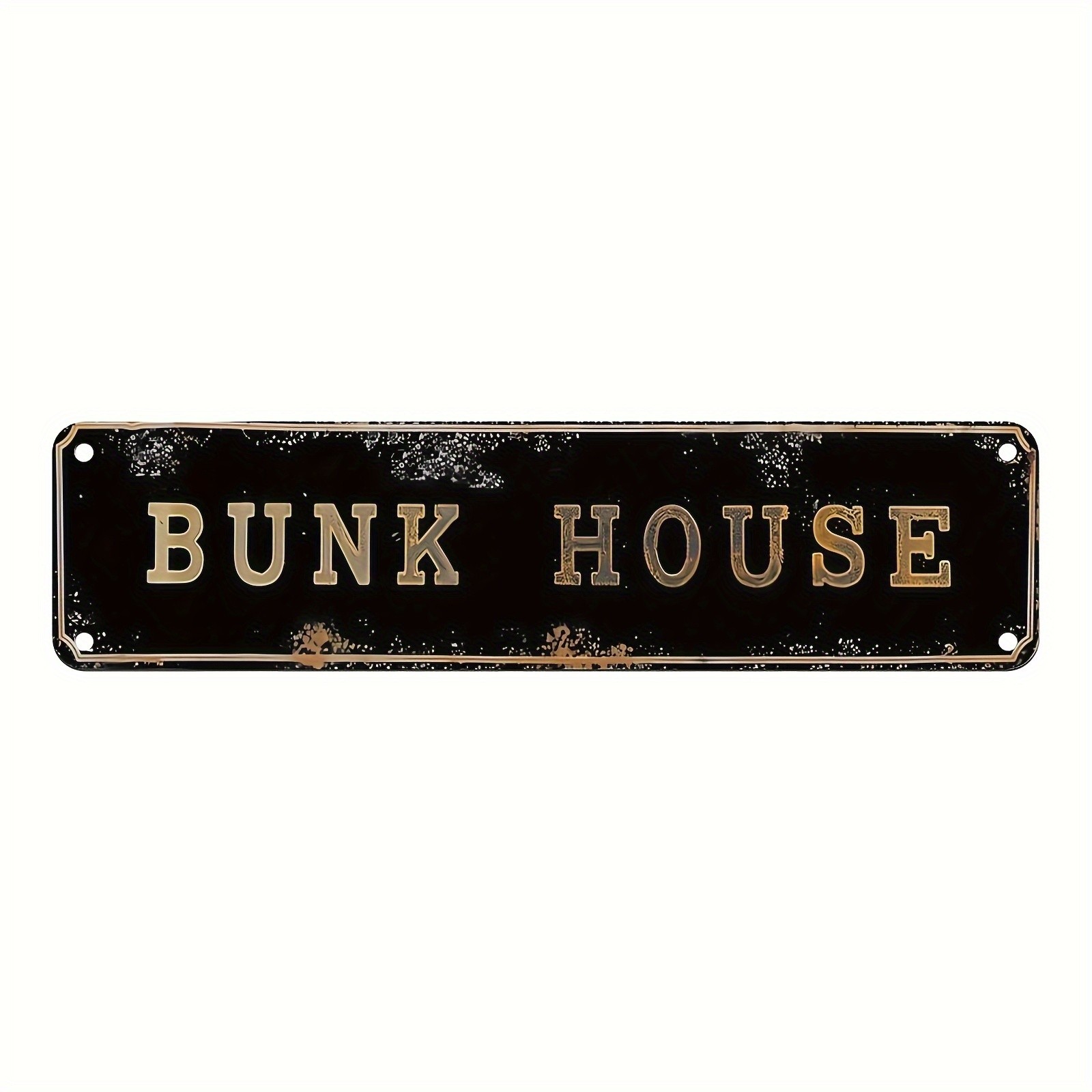 Bunk House Black Vintage Metal Sign Rustic Farmhouse Wall Decoration Gift