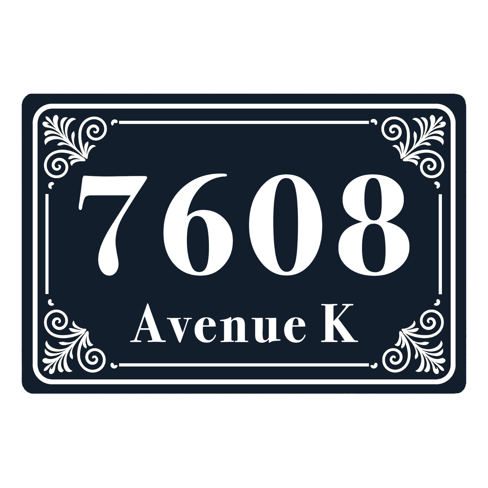 8″ x 12″ House Number Plaque Personalized Home Address Sign Custom Metal Iron