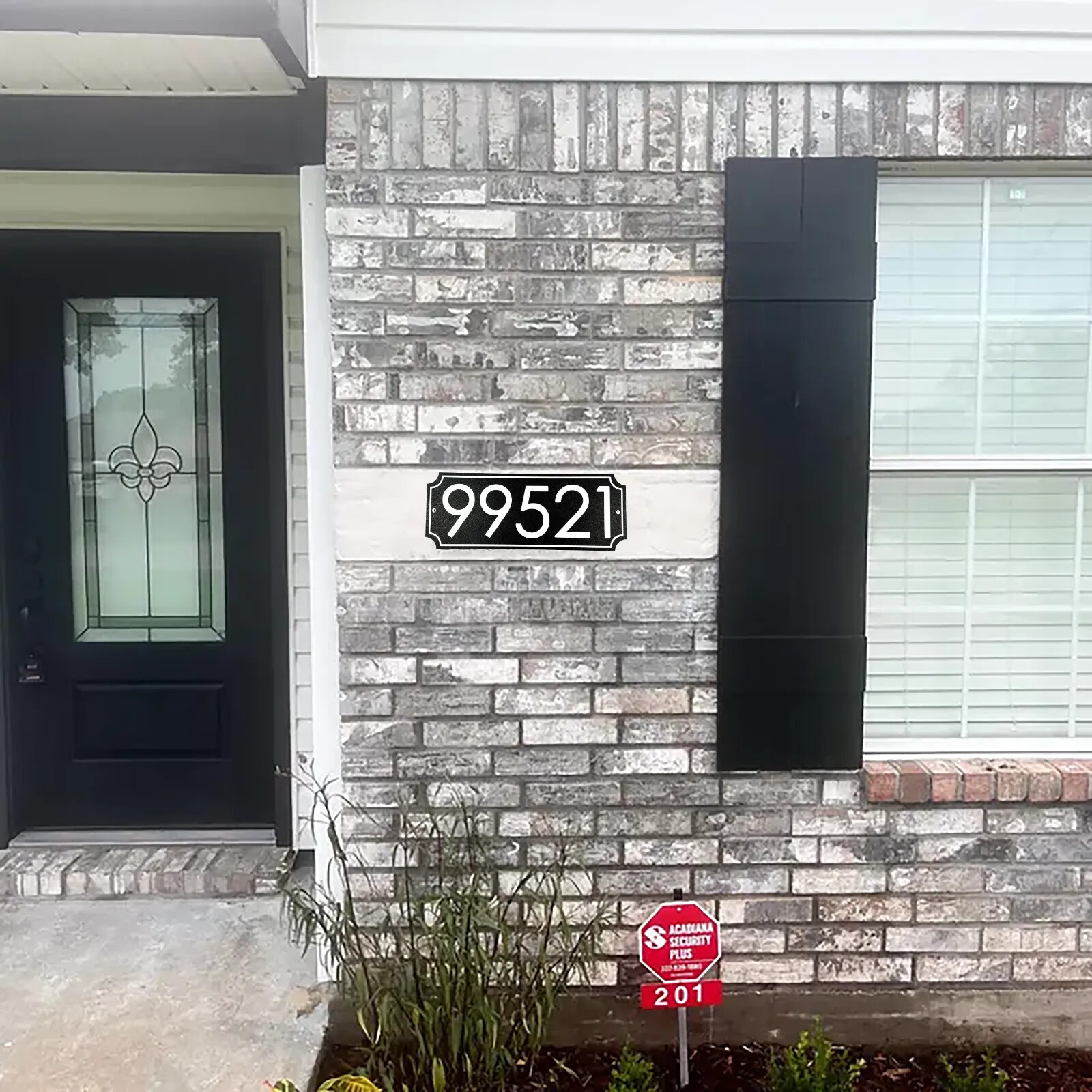 Engraved Personalized Custom House Home Number Street Address HDPE Sign 5In