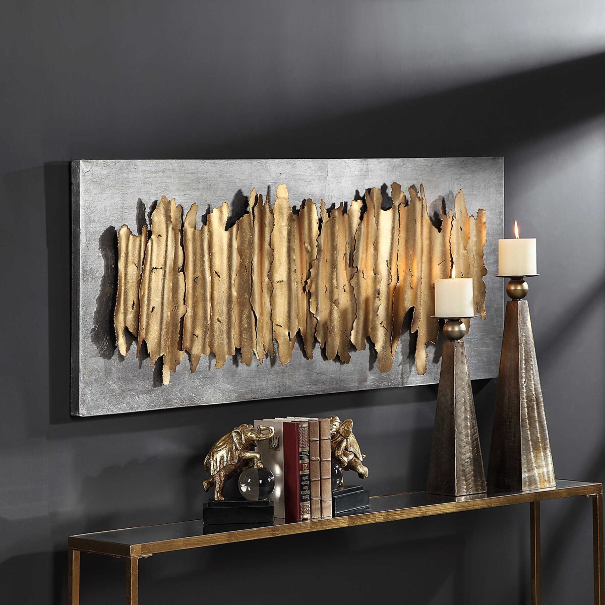 LEV IRON MODERN INDUSTRIAL WALL DECOR XXL 55″ WALL ART UTTERMOST 04195