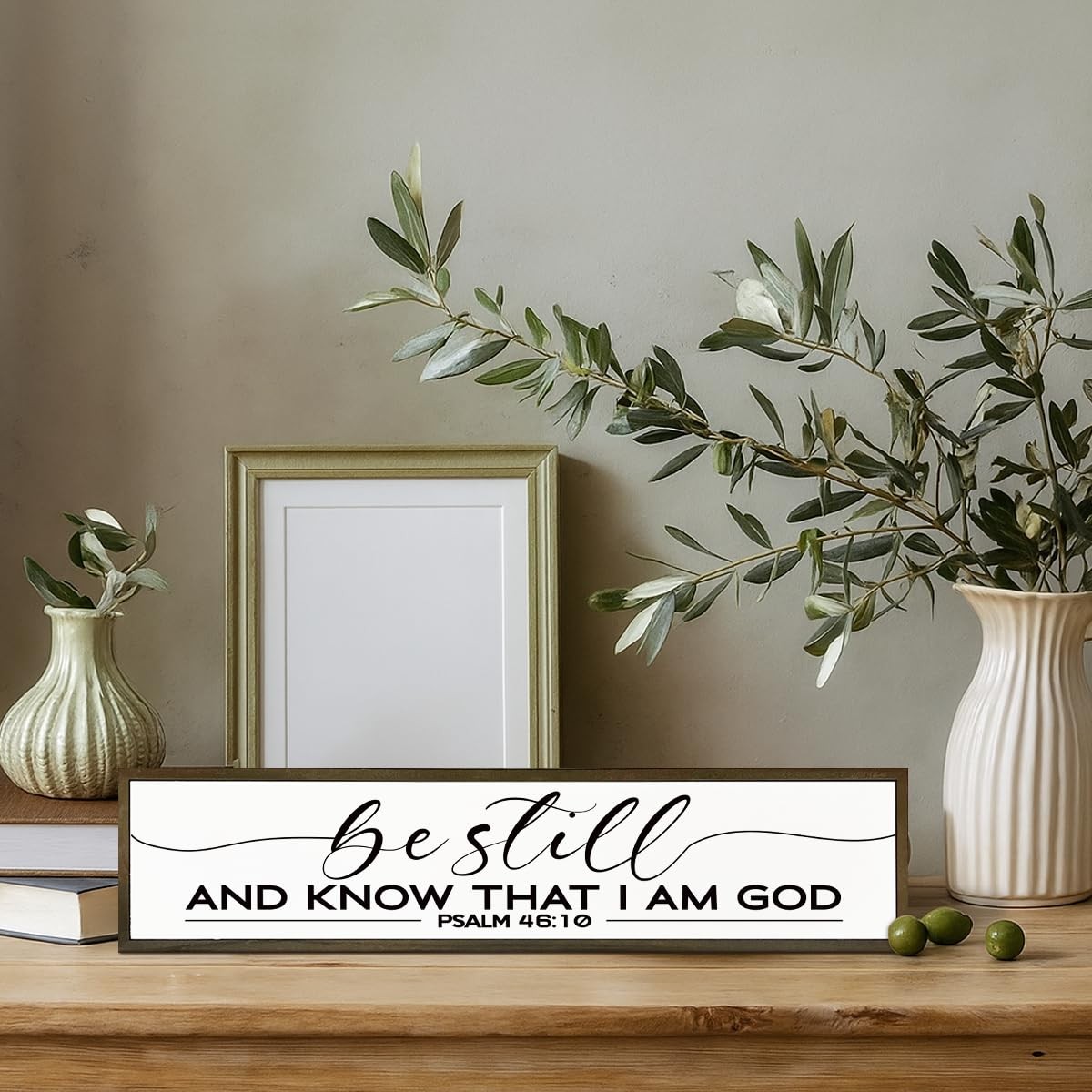 Rustic Wooden Christian Sign, Be Still and Know That I Am God’ Wooden Sign – …