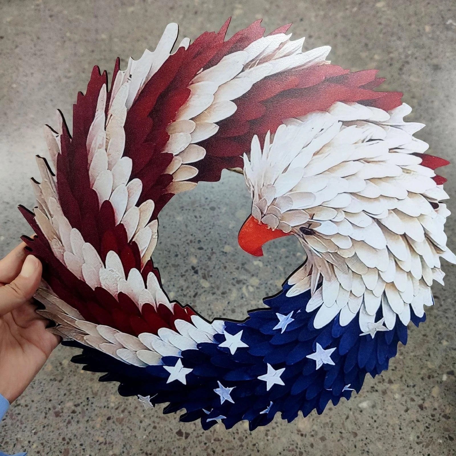 American Flag Bald Eagle Wreath Patriotic Americana Memorial Day Door Decor