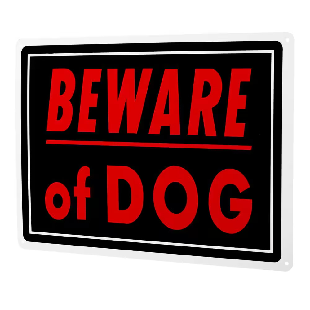 10 in. x 14 in. Aluminum Beware of Dog Sign
