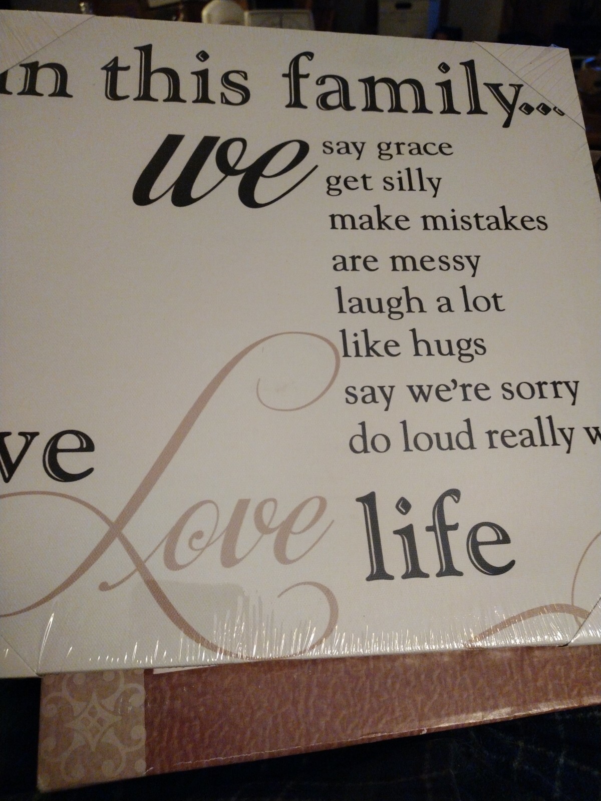 National Imports 12″x12″ wall canvas.”In This House…” – see photo. New in box