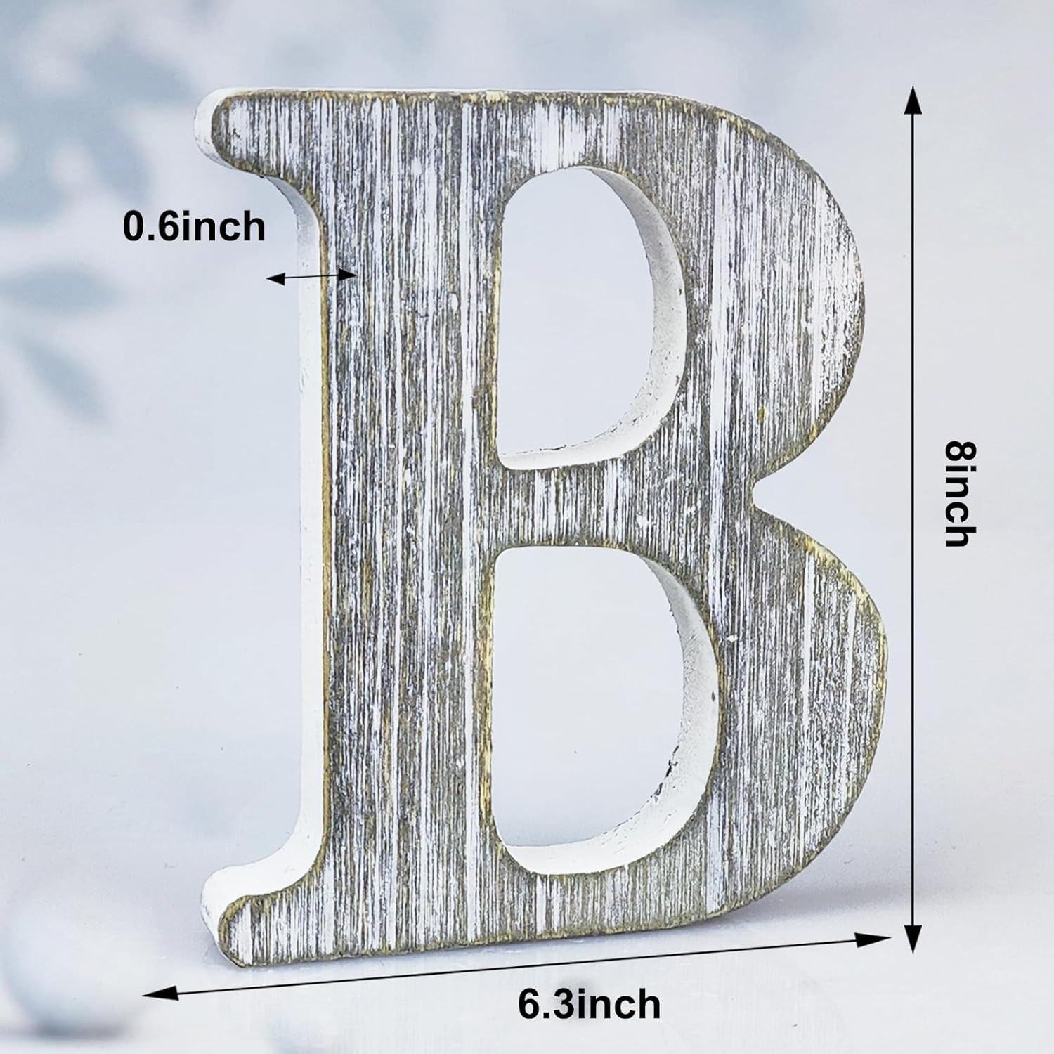 8 Inch Wood Letters Unfinished Rustic Wood Letters for Wall Decor Decorative Sta