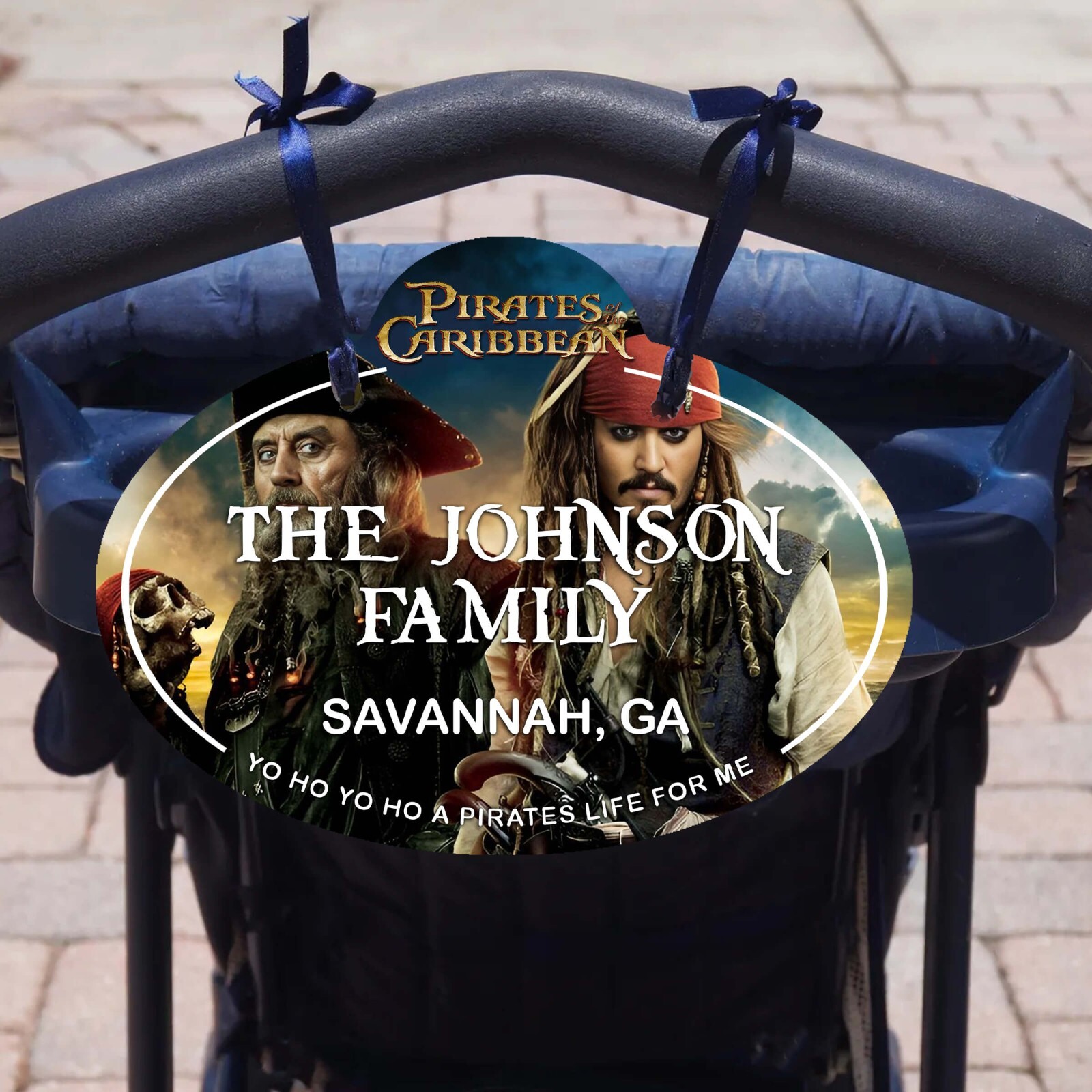 Custom Disney Stroller & Scooter Name Tag – Personalized Family ID Sign Parks