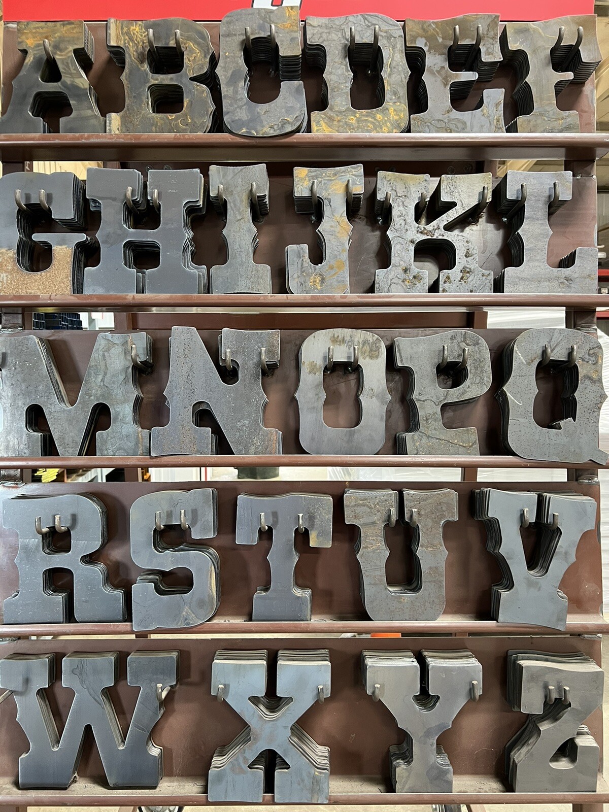 8″ Tall Steel Western Letters & Numbers – 1/4″ thick plasma cut steel