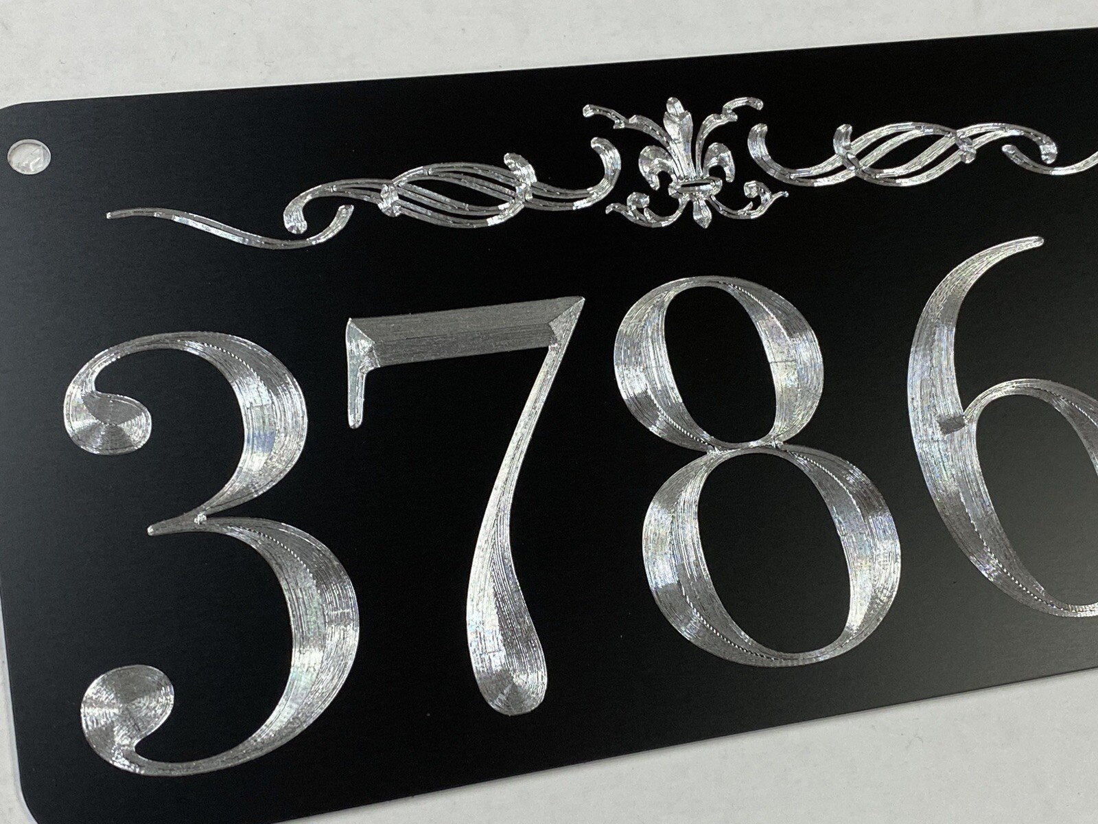 Engraved Personalized Custom House Home Number Street Address Metal 6×12 Sign