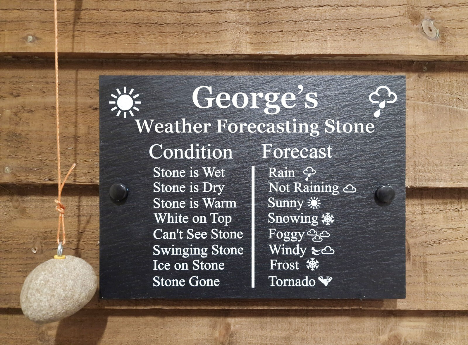 Funny Weather Forecasting Stone Natural Slate Plaque Ideal Gift Sign 3 Sizes