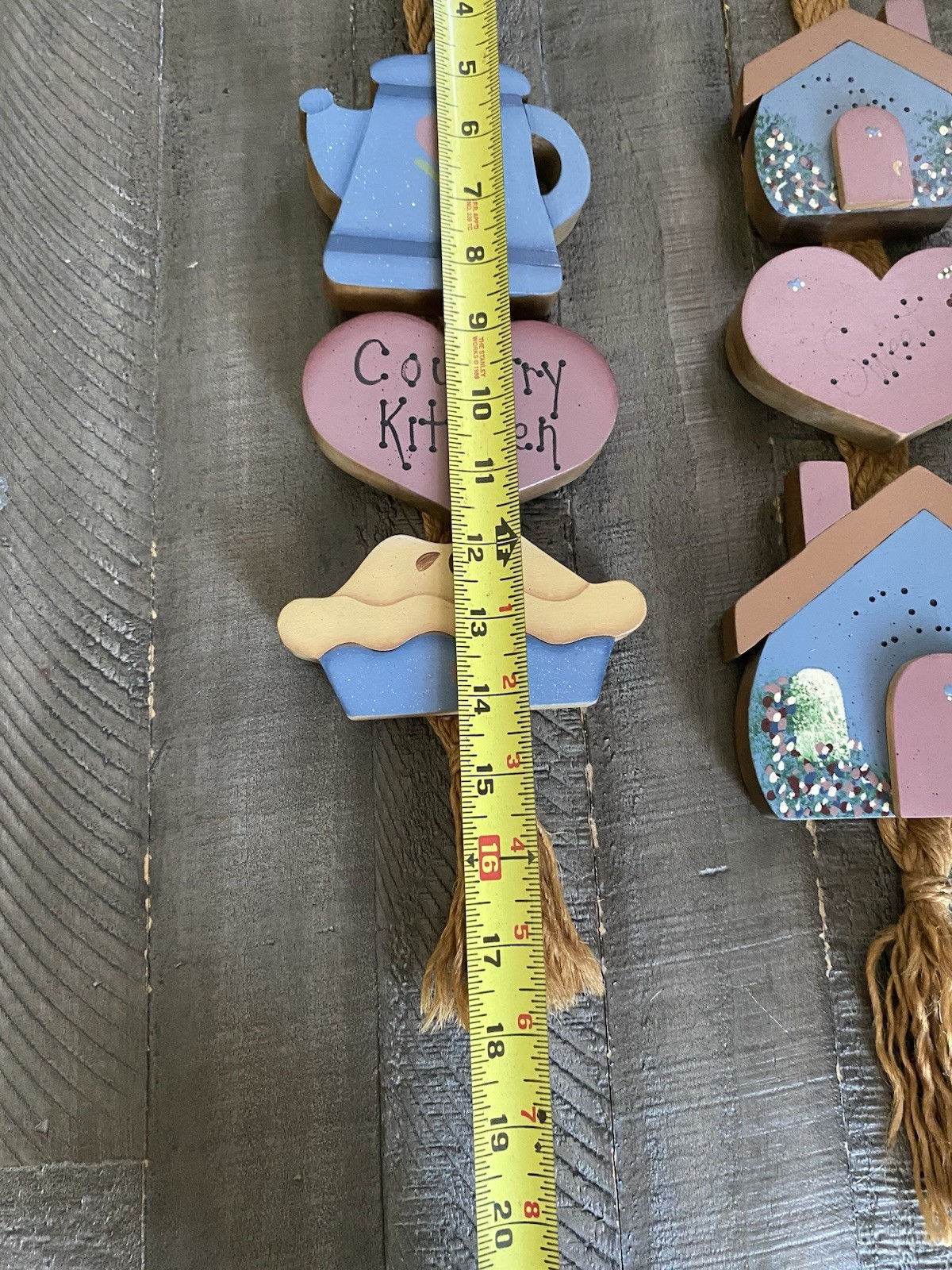 Vintage 80s Country Kitchen Home Sweet Home Wooden Wall Decor Cottagecore Rustic