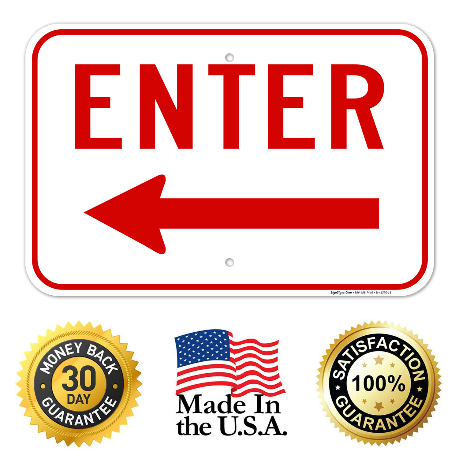 Enter With Left Arrow Sign,
