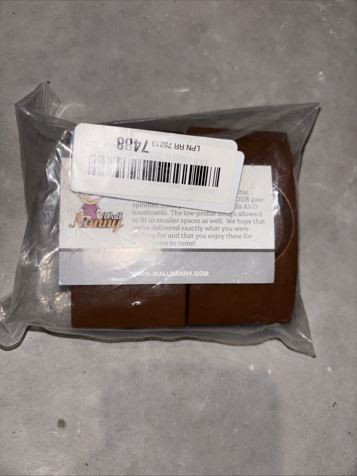 Wall Nanny 4 Pack Made in USA Indoor Baby Gate Wall Protector Brown