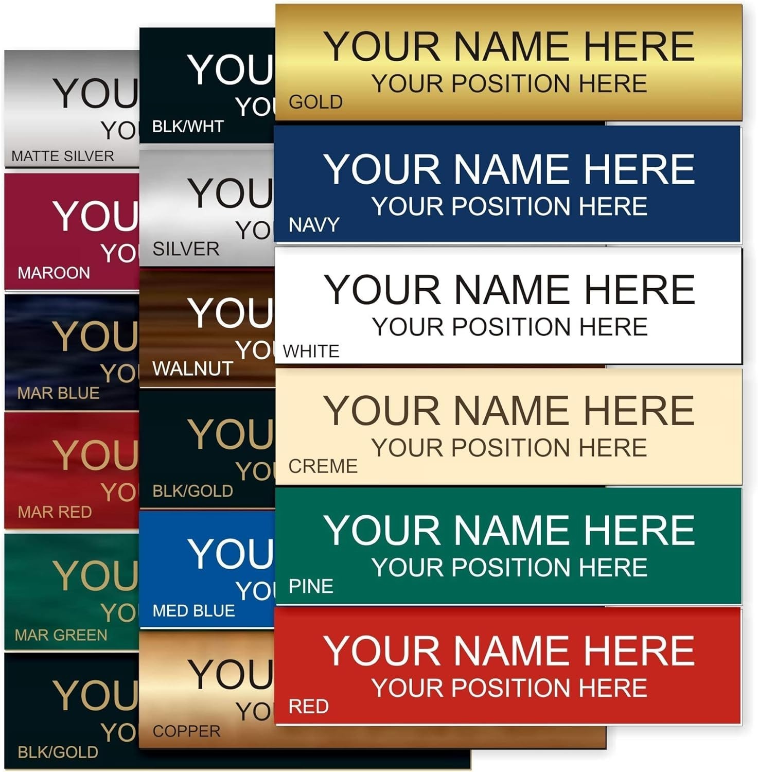NAME PLATE for office desk or door sign / plaque – personalized by Lasercrafting