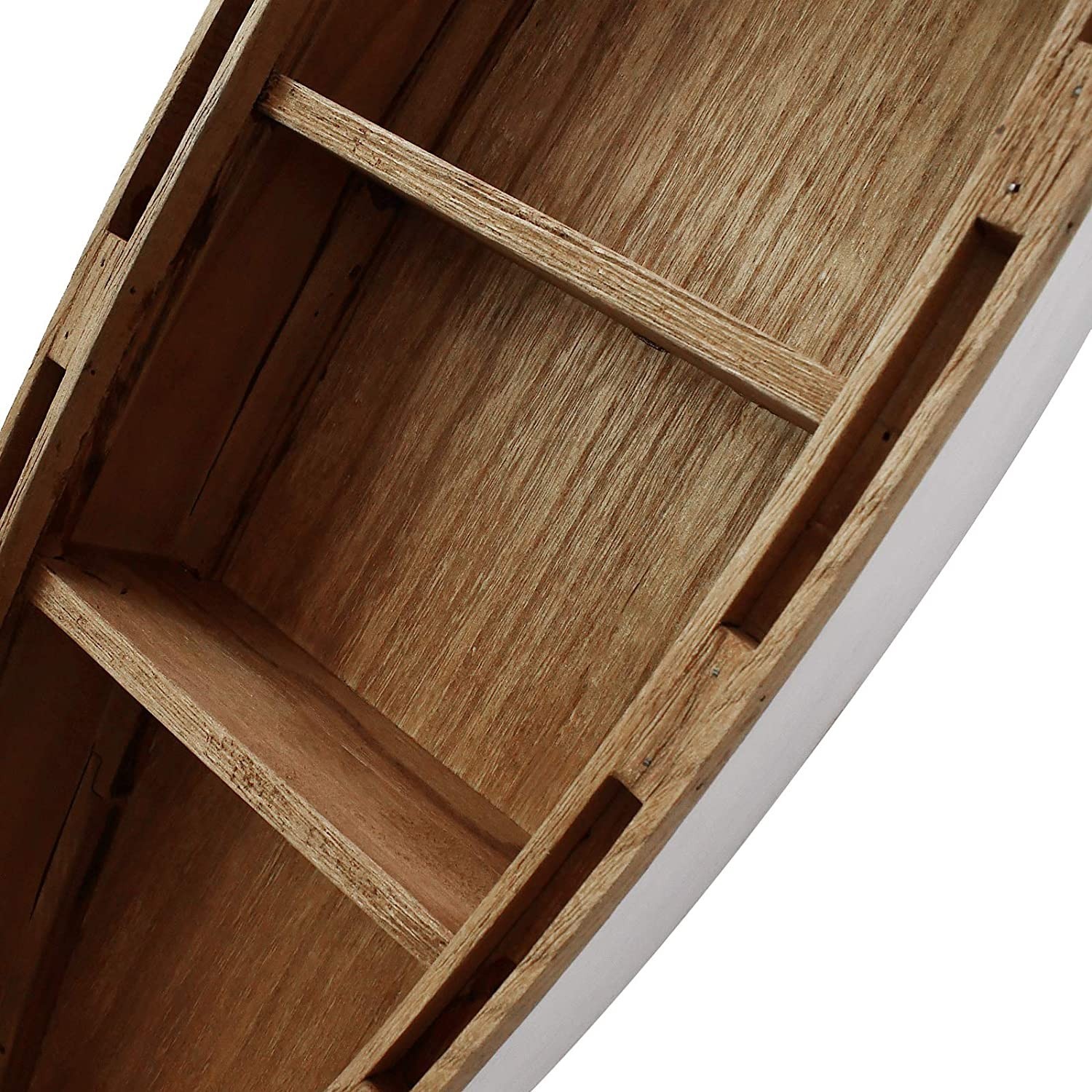 Solid Wood Boat Shelf Decorative Nautical Wall Decor