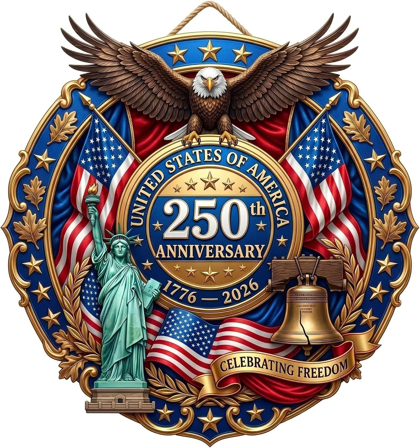 250Th Anniversary Decorations for Home, Patriotic Door Sign, America 250Th Birth