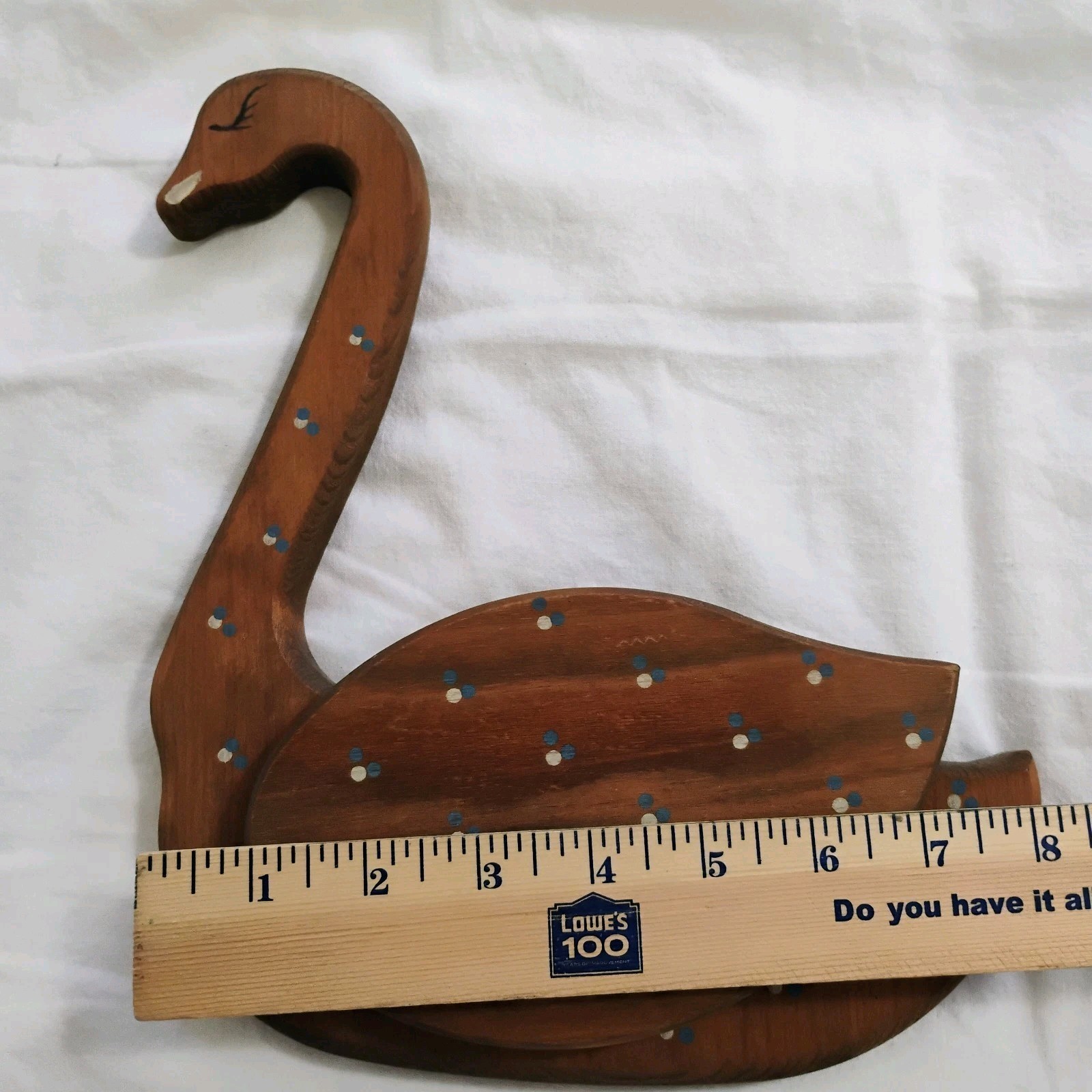 Vintage Wooden Duck Or Goose Wall Pocket Pair Set Of 2 Country Chic 90s Style