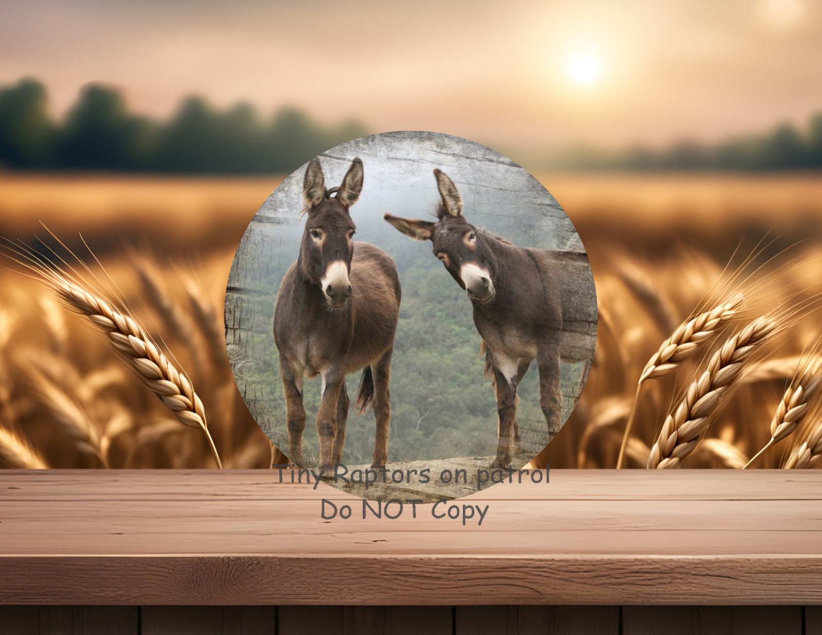 Donkey~Farm~ 10 inch~ Metal~ Round ~Sign~ FREE shipping~ CHOICE~ Gifts~Spring