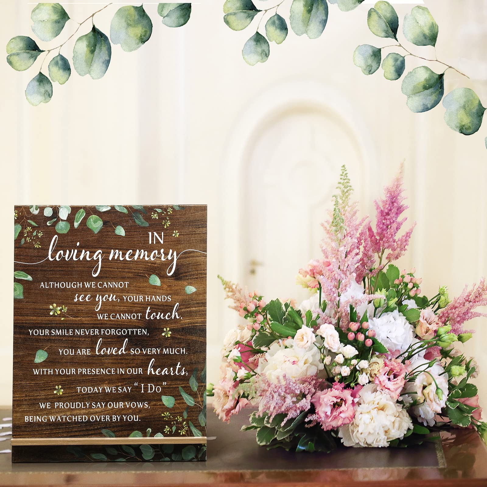 Memorial Table Sign for Wedding, Wedding Wooden Decorations for Reception,