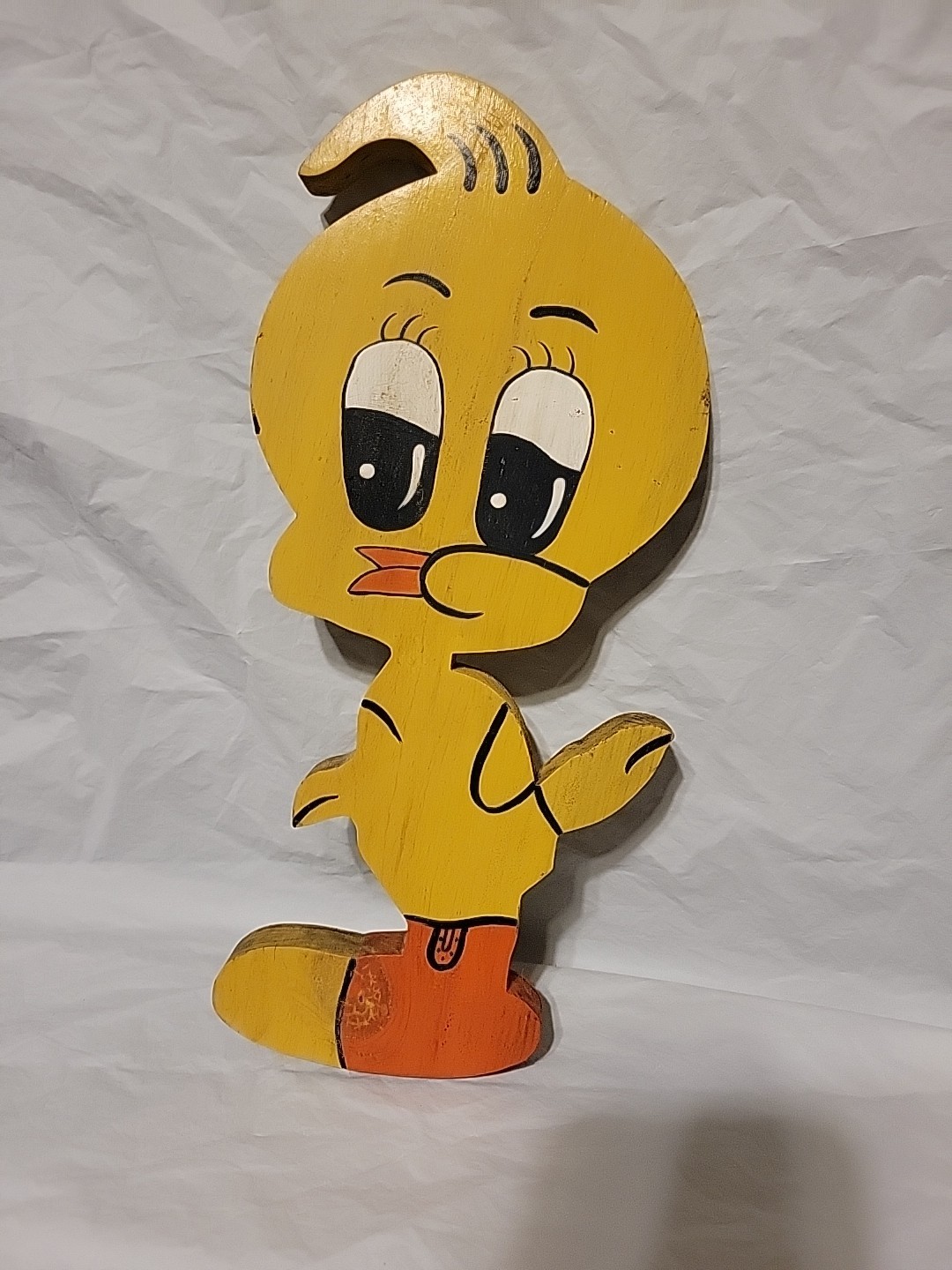 Vintage Wooden Tweety Bird Wall Art/Decor Outdoor Yard Handmade Preowned