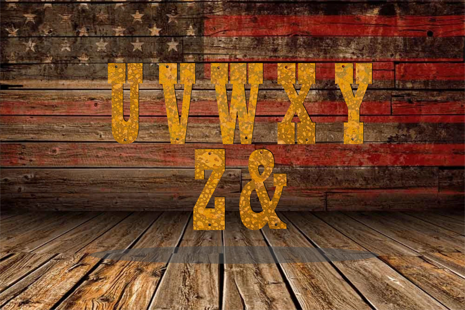 Western Rusty Steel Metal Letters & Numbers – 4inch Modern Antique Rustic Décor