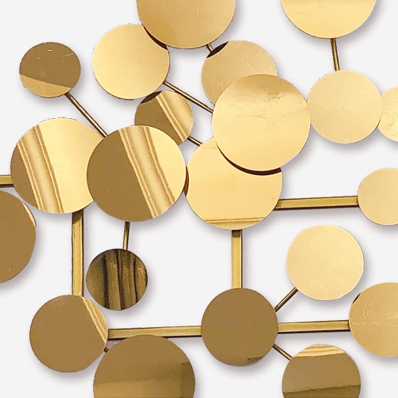 59″ Large Gold Metal Wall Art/Modern Geometric 3D Luxury Decor