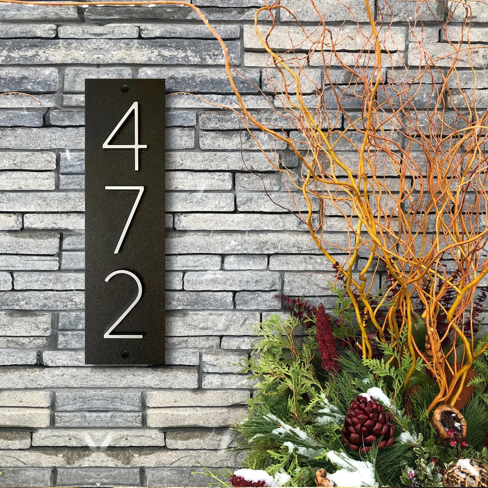Vertical House Number Sign Modern House Numbers Horizontal House Number Plaque