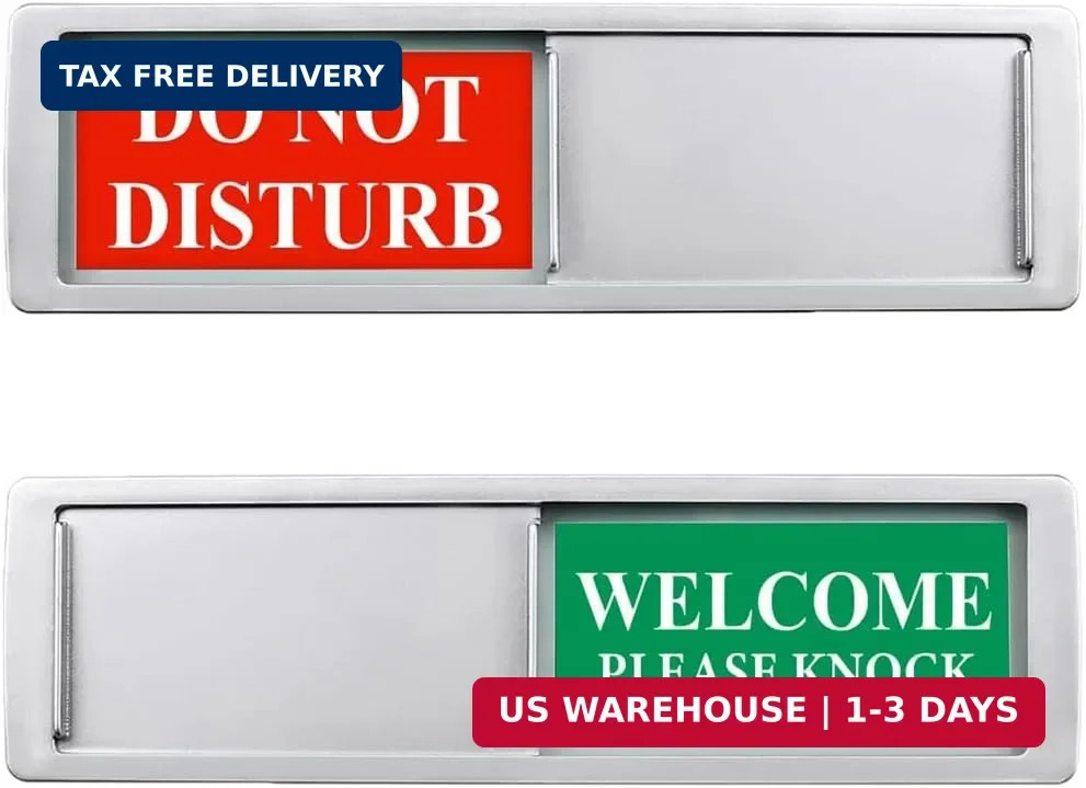 Do Not Disturb Sign – Privacy Slider Door Hanger Non-Scratch Magnetic Slider Doo