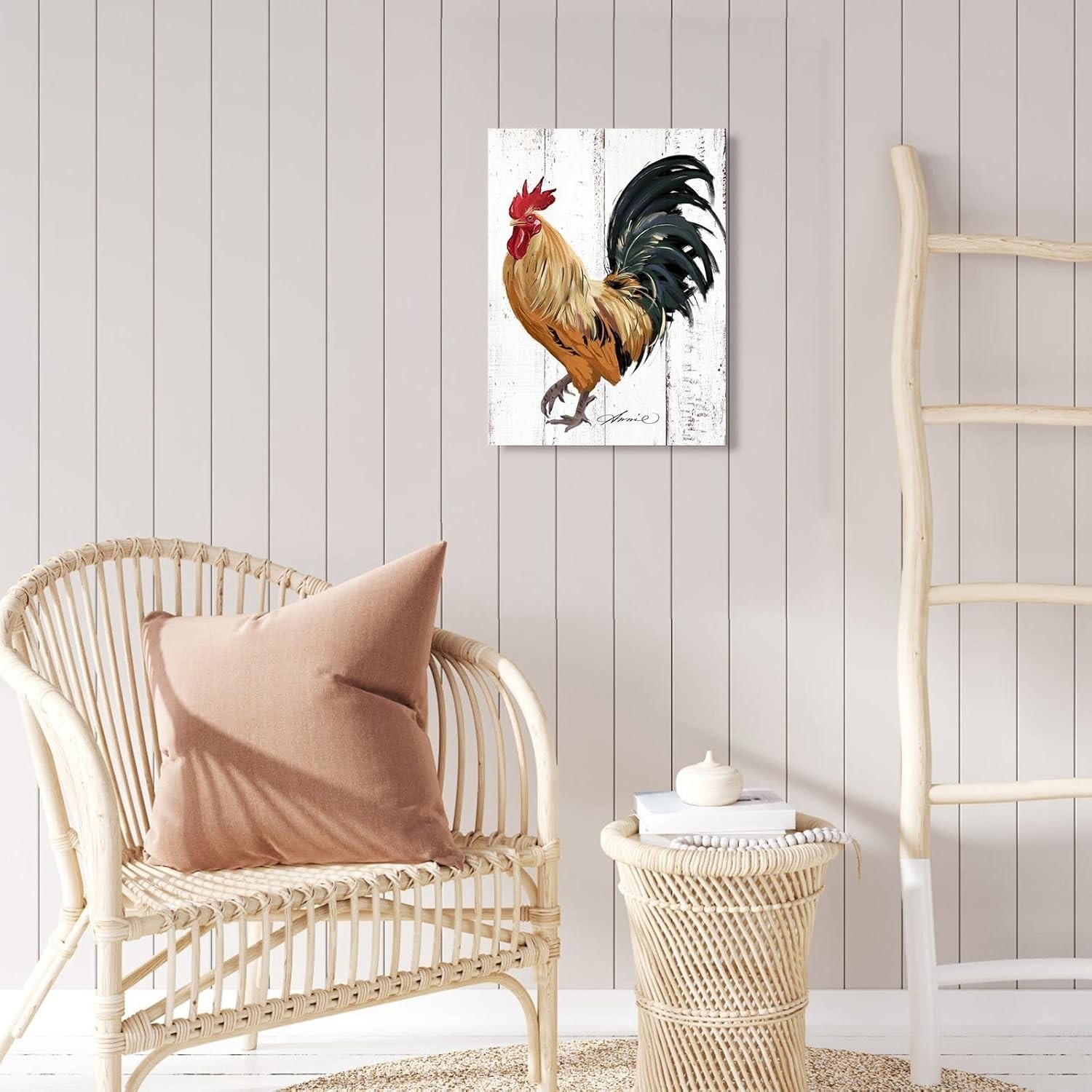 Farmhouse Rooster Decor – Lightweight Canvas Art for Kitchen & Dining