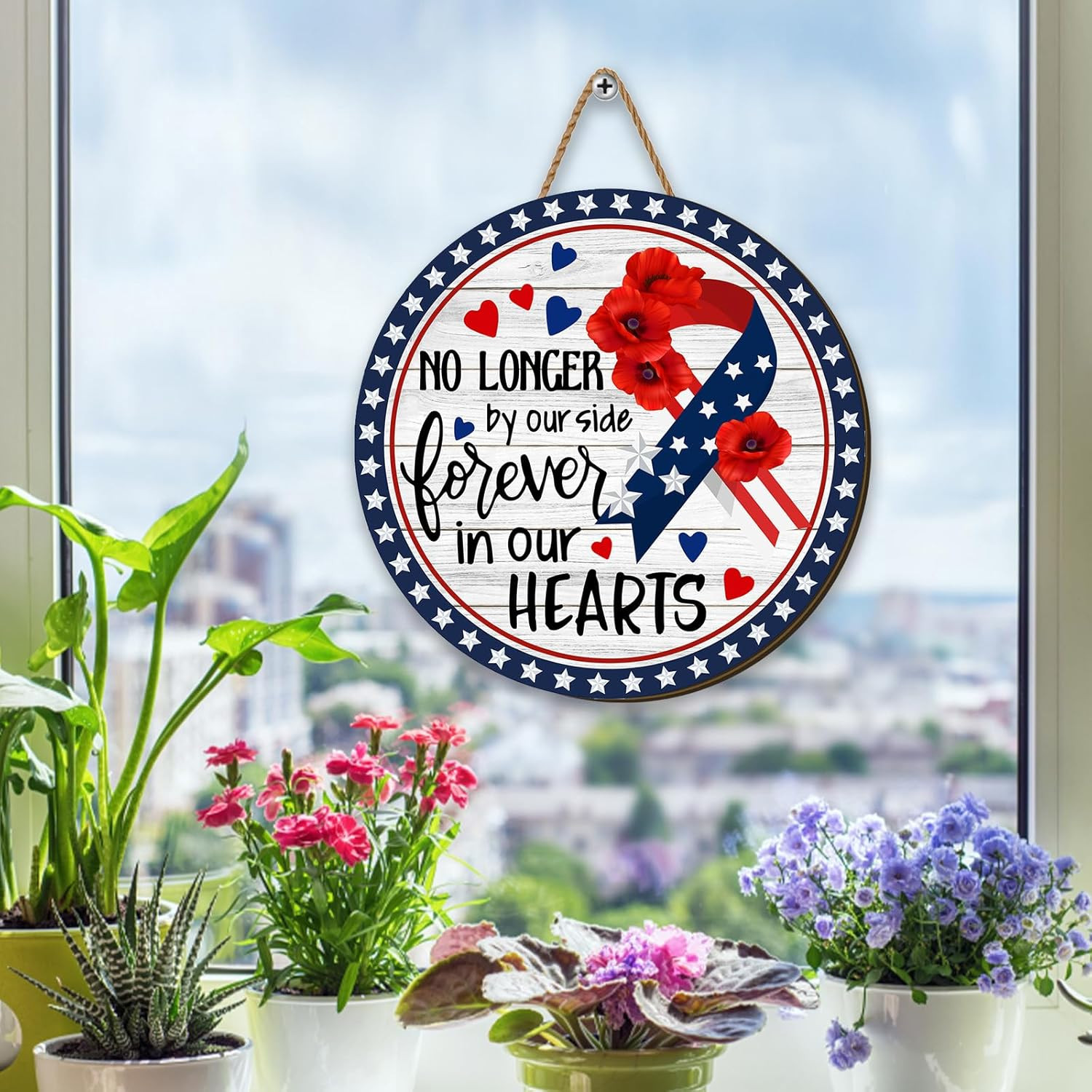 Memorial Day Decorations 4Th of July Door Sign Thank You Veterans Patriotic Deco