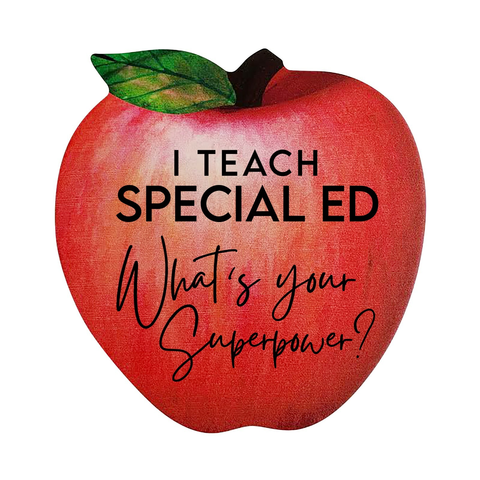 Inspirational Quotes Apple Shape Wall Art Decor Gift Idea for Teachers