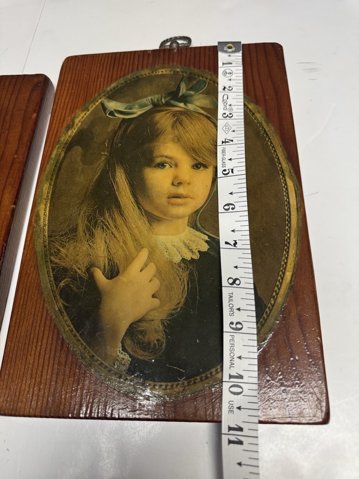 Vintage Victorian Portrait Wall Art Set 2 Wood Frame Girl Cottagecore Decor