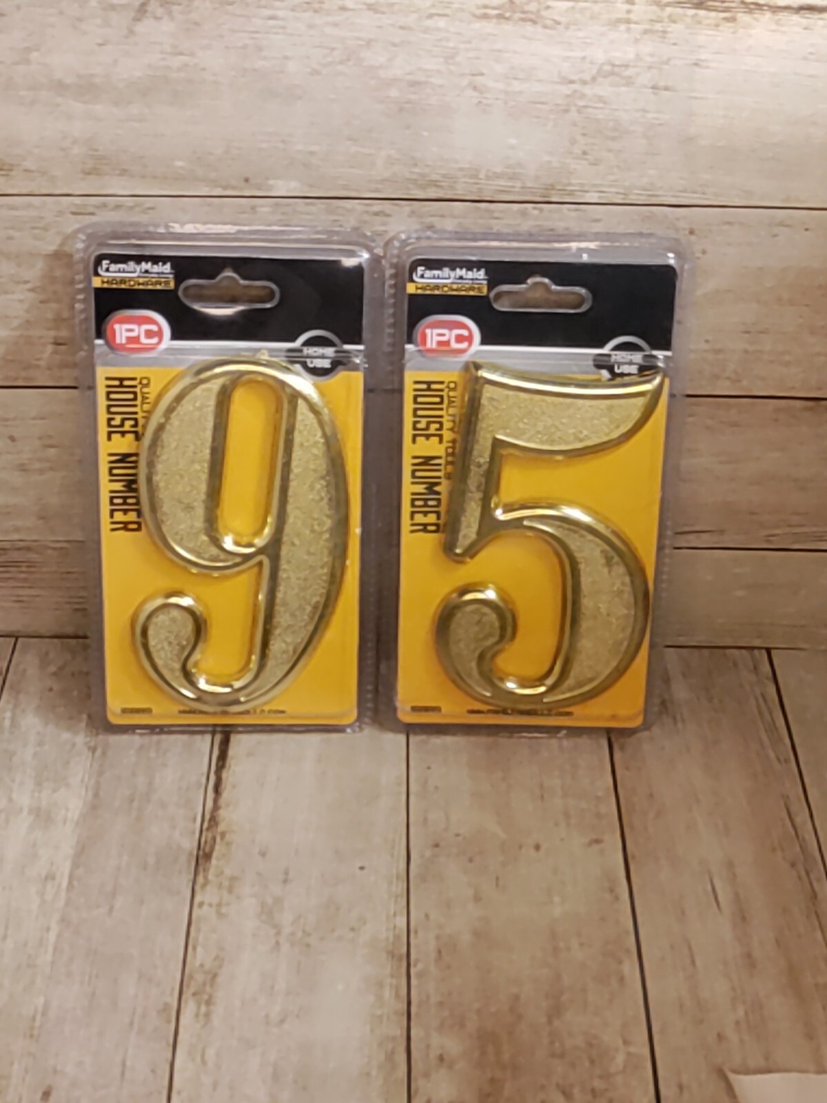 Nine five Polished Brass Metal 5″ Flush House Address Numbers,Bold Readable Font