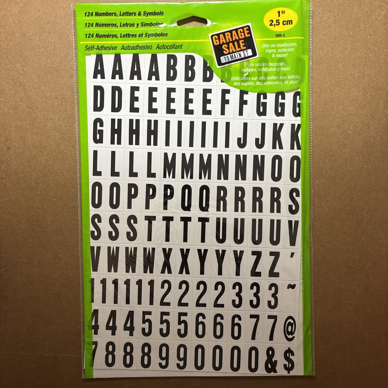 Hy-Ko 1 In. Numbers, Letters & Symbols (124 Count) MM-6 Hy-Ko MM-6 029069020606