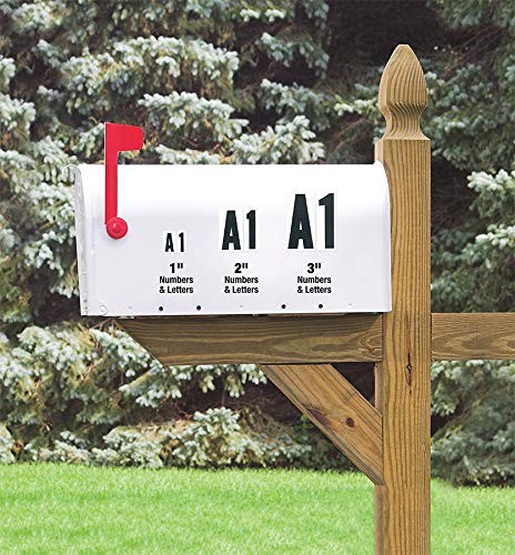 3 Inch Black Reflective Self Adhesive House Numbers for Home Address Signage